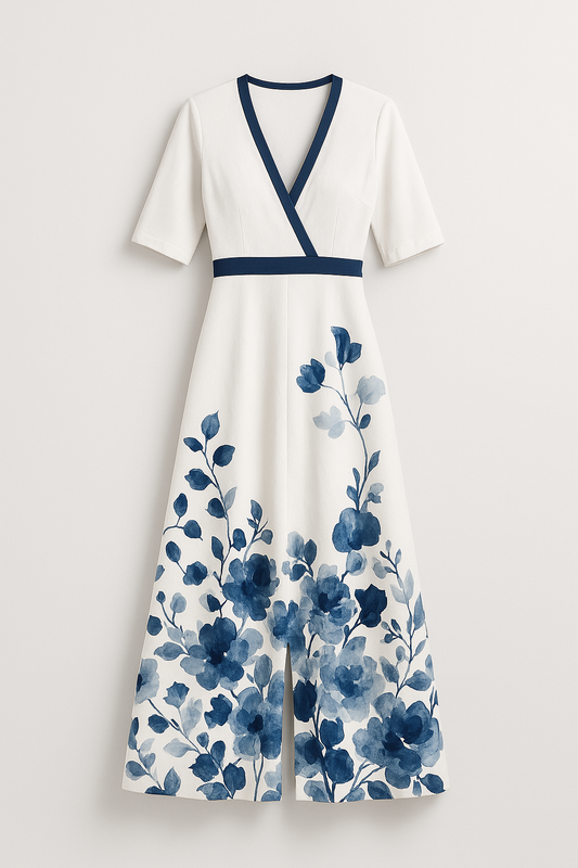 Lorraine™ | Luxe Maxi-jurk met flatterende V-hals