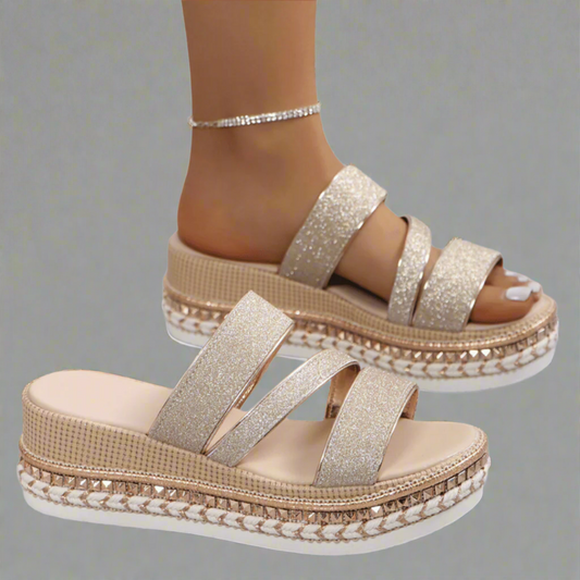 Helga™ | Comfortabele wedge sandalen van premium stof