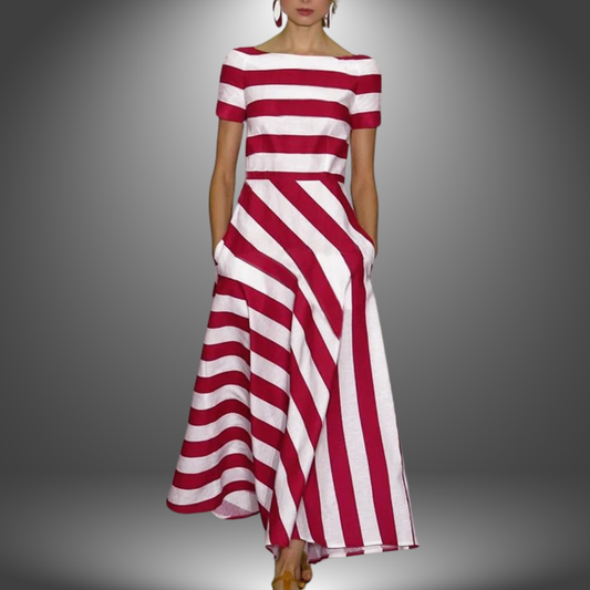 ZAYLA – Gestreepte Midi-Jurk met Allure