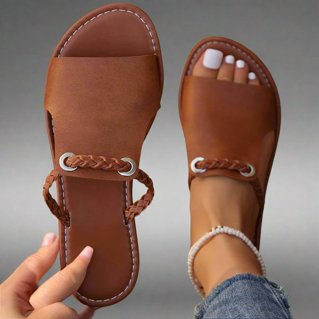 Katelina™ | Handgemaakte platte sandalen van premium materiaal