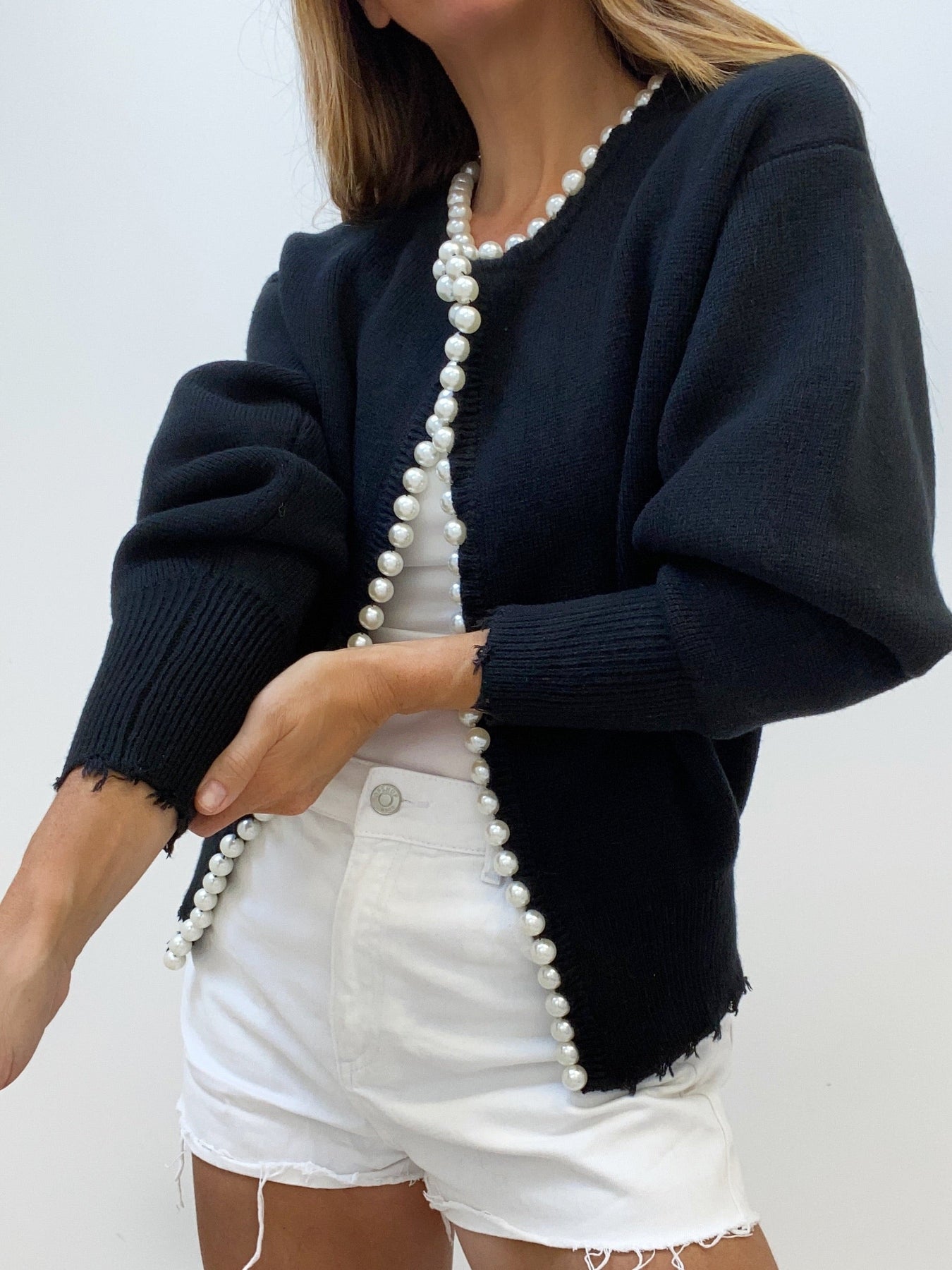 Parelrand Versleten Cardigan