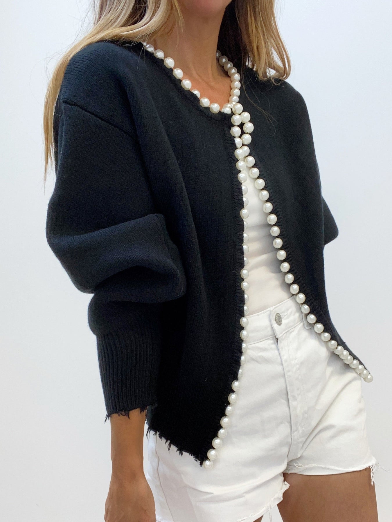 Parelrand Versleten Cardigan