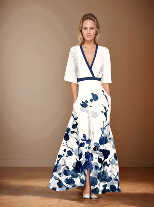 Lorraine™ | Luxe Maxi-jurk met flatterende V-hals