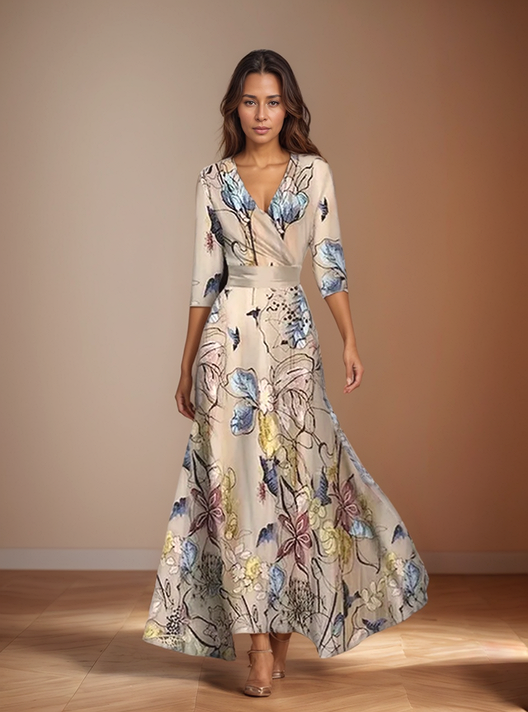 Lorraine™ | Luxe Maxi-jurk met flatterende V-hals