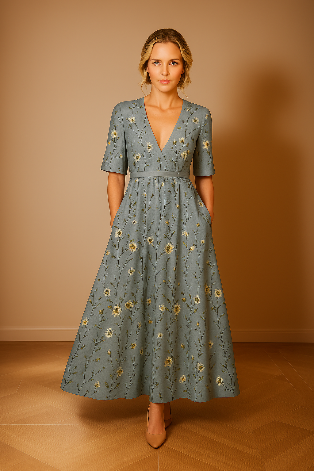Lorraine™ | Luxe Maxi-jurk met flatterende V-hals