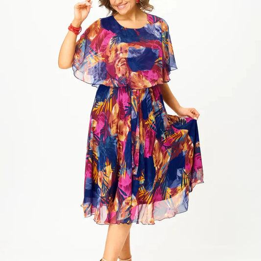 VALERIA – Midi Chiffon Jurk
